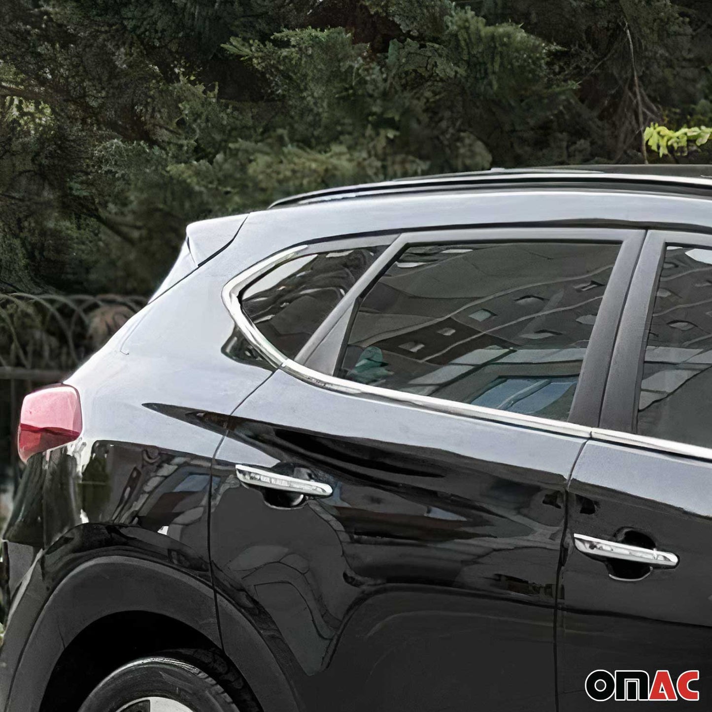 Benzi decorative pentru geamuri pentru Hyundai Tucson 2015-2020, oțel inoxidabil cromat, 6 bucăți