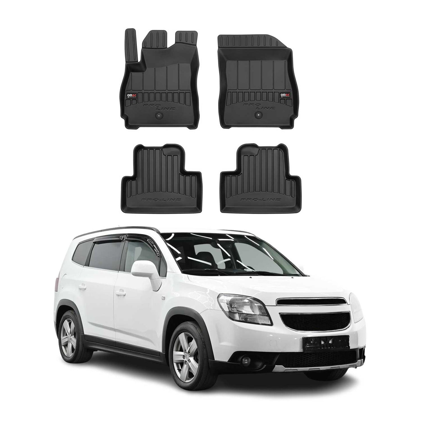 2010-2018 Chevrolet Orlando Fußmatten TPE Schwarz 4 tlg