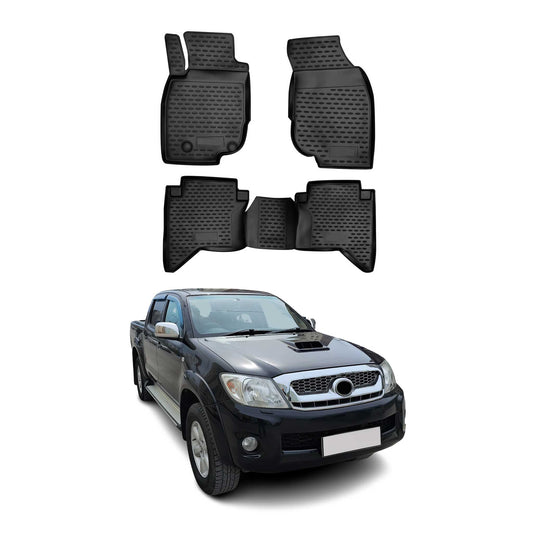 2011-2015 Toyota Hilux Fußmatten TPE Schwarz 4 tlg