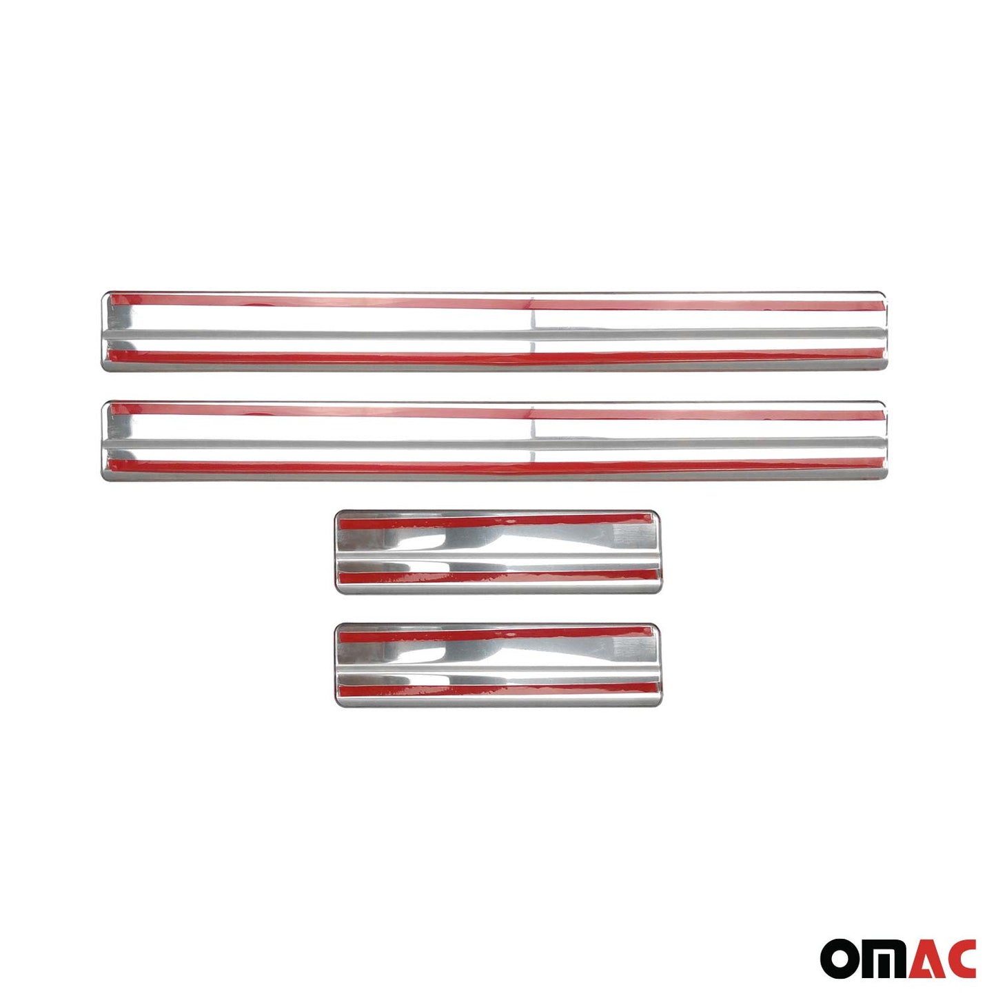 Ornamente prag uși pentru Ford Focus 2010-2018, oțel inoxidabil, argintiu, set 4 piese