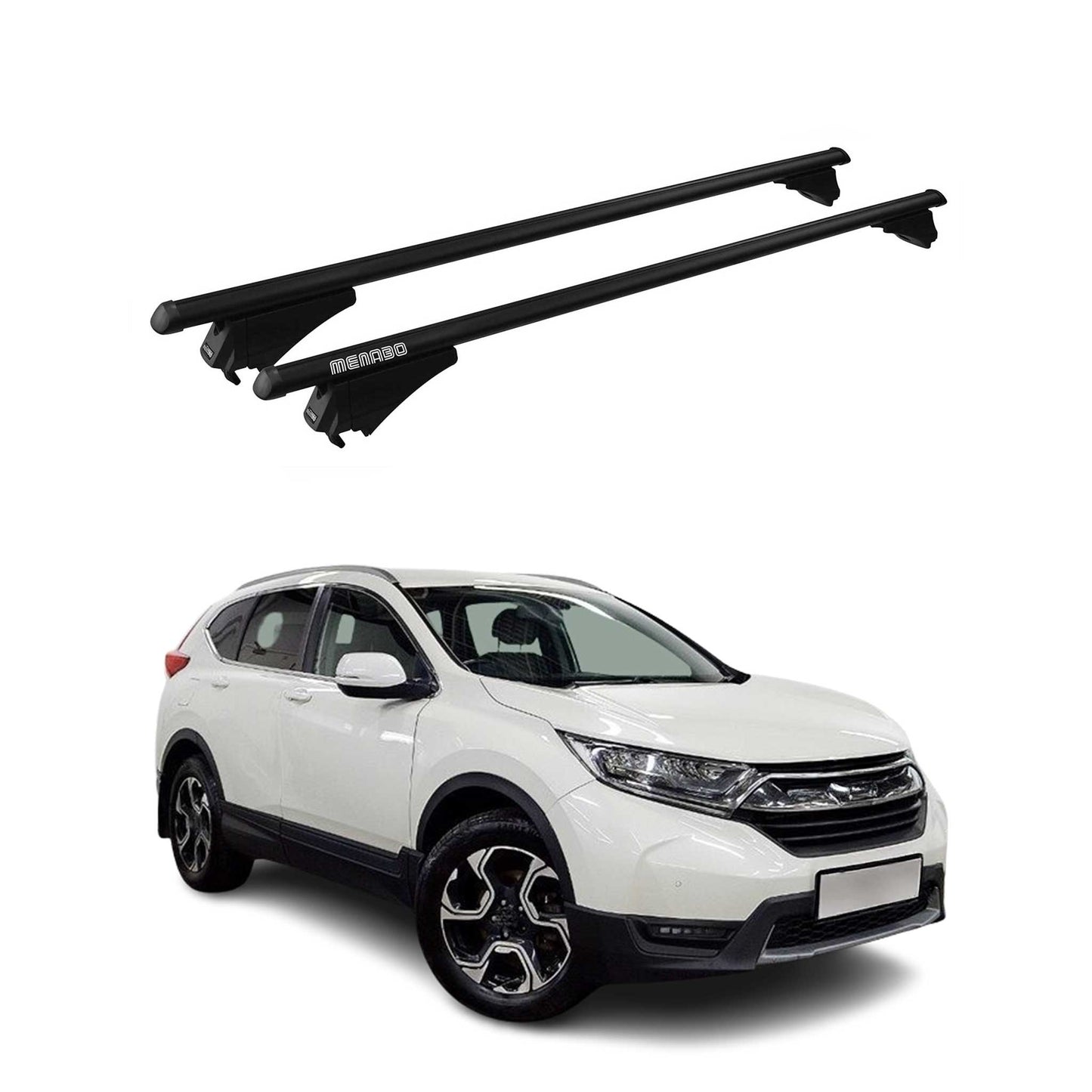 Bagażnik dachowy Menabo Base Carrier do Hondy CR-V 2017-2025 ABE Aluminium Czarny 2x