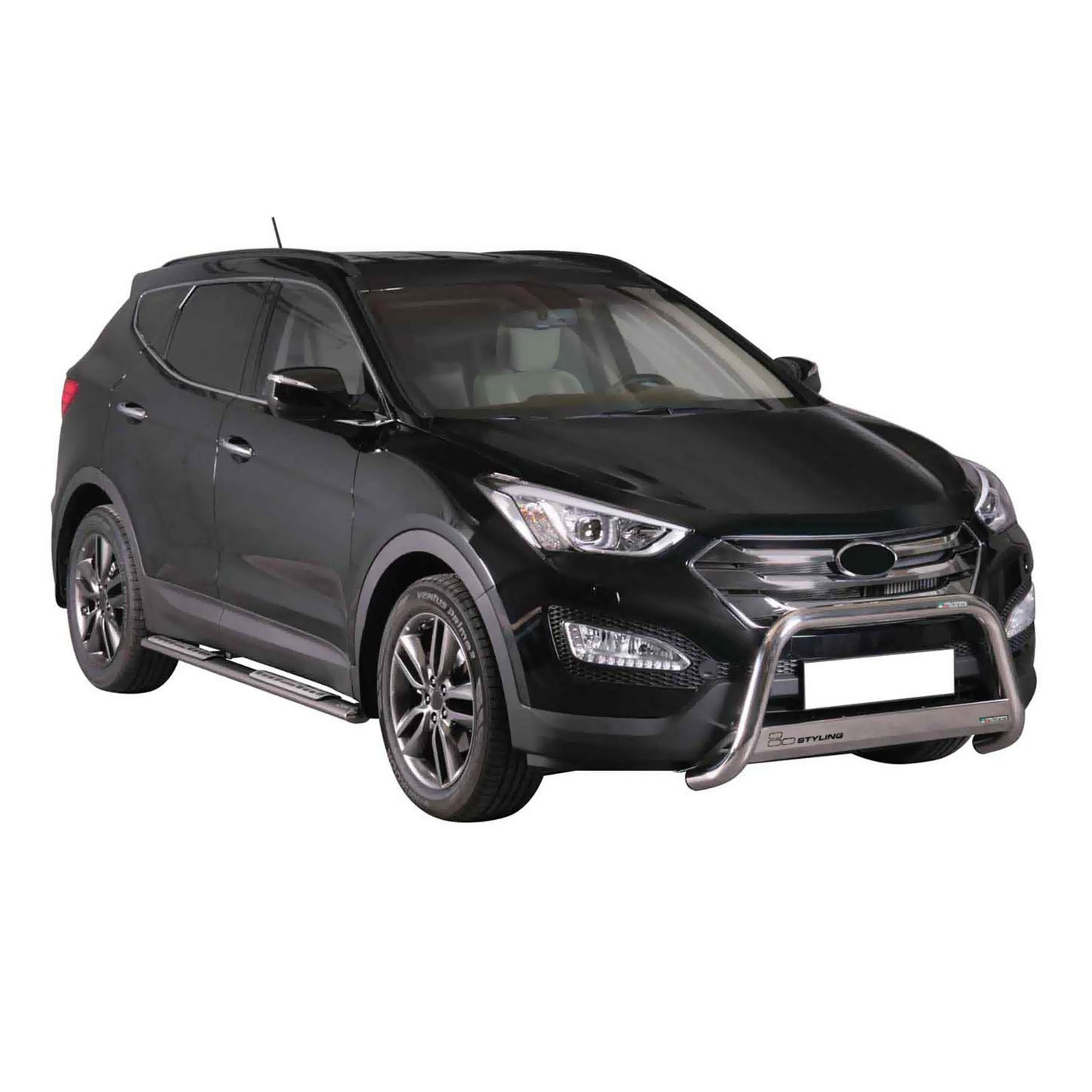 Frontbügel Frontschutzbügel für Hyundai Santa Fe 2012-2015 ø63mm Stahl Silber