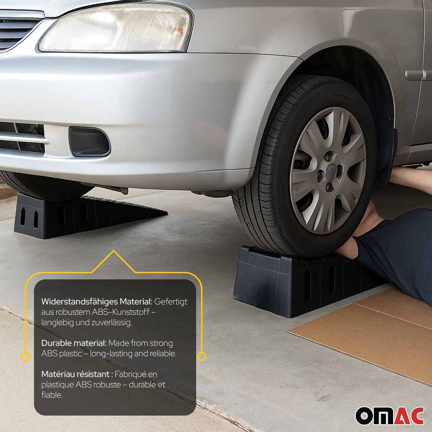 Auffahrrampen Set KFZ-Rampen bis 5 Tonnen Tragkraft Rutschfeste Auto Rampe