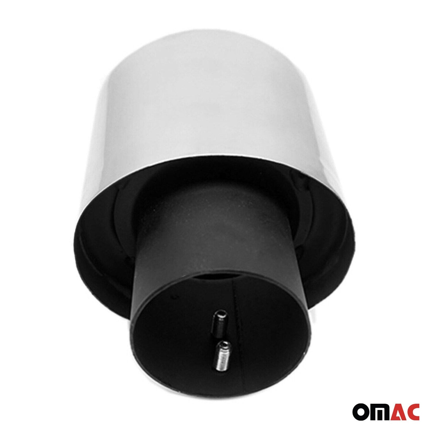 Ornament cromat pentru evacuare, piesă terminală pentru țeavă de eșapament, ieșire unică, oțel inoxidabil, 60 mm