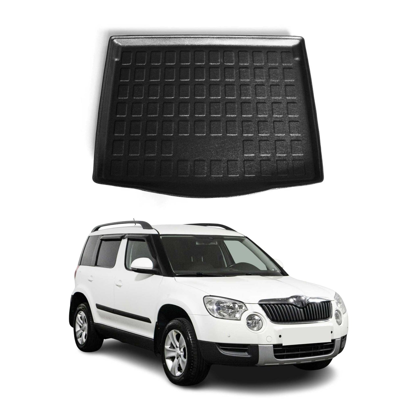 Kofferraumwanne Laderaumwanne für Skoda Yeti Greenline 2010-2021 Gummi TPE