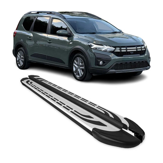 Trittbretter Seitenschweller Seitenbretter für Dacia Jogger 2022-25 Schwarz Alu