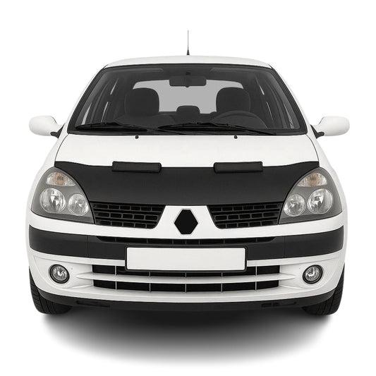 Haubenbra Steinschlagschutz Bonnet Bra für Renault Clio 2001-2006 Schwarz Halb