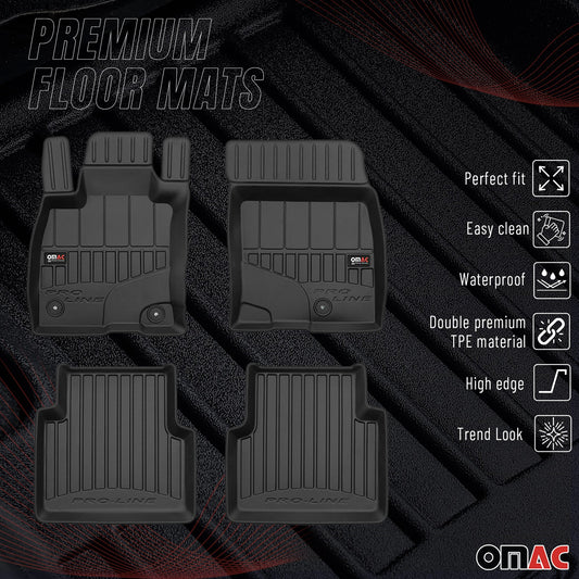 Covorașe auto Ford Kuga 2020-2025, TPE, negre, 4 buc.