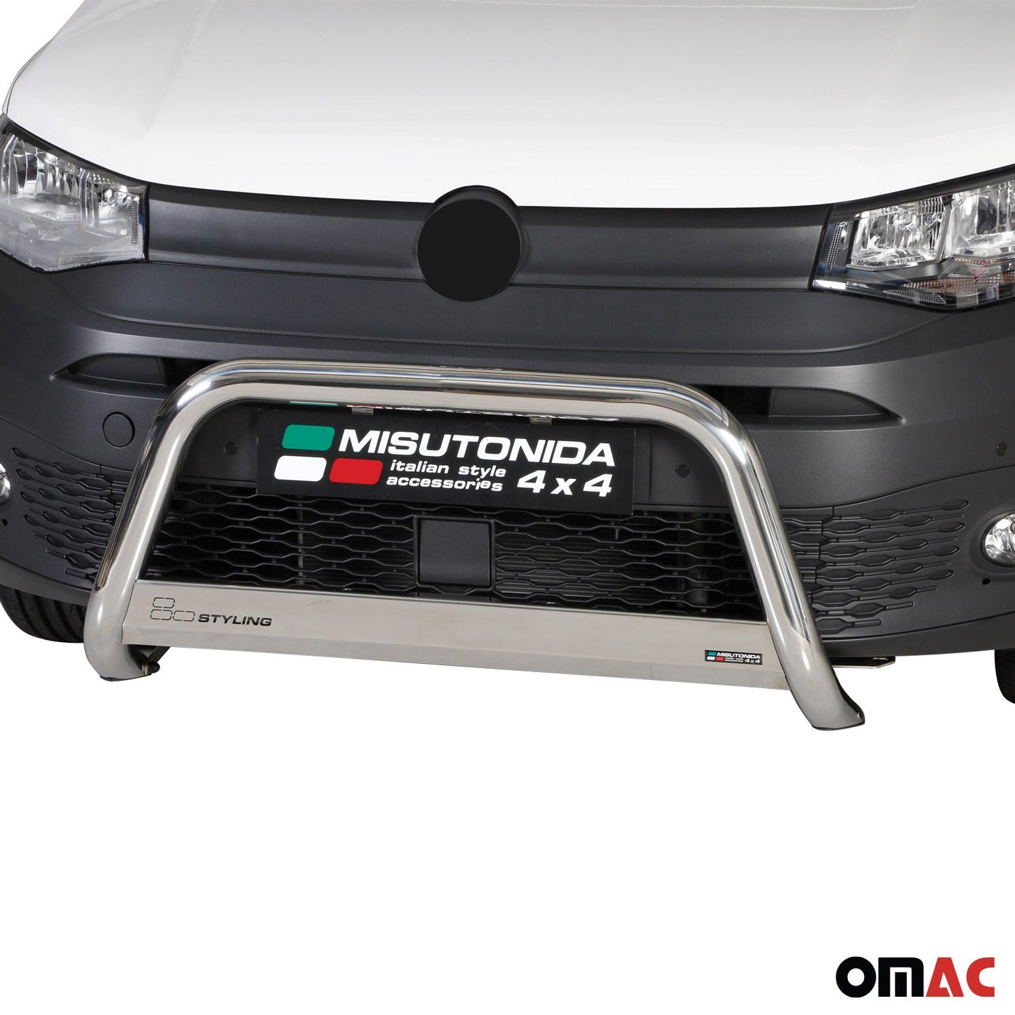 Frontbügel Frontschutzbügel für VW Caddy 2021-2025 ø63mm Stahl Silber Schutz