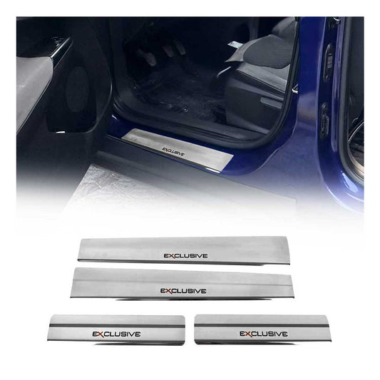 Ornamente prag uși exclusive pentru Ford Tourneo Courier 2014-2024, cromate, 4x