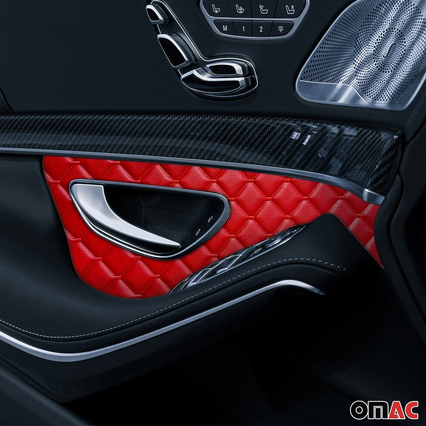 Polsterstoff Kunstleder Sitzpolster Autostoff Gesteppt Autopolsterstoff Rot