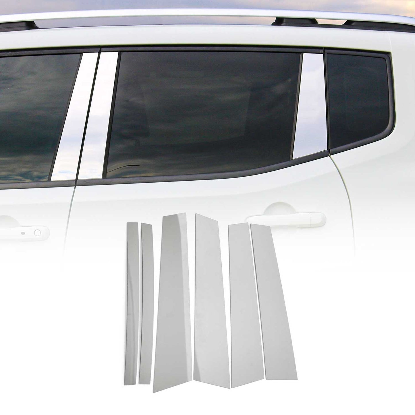 B-Säule C-Säule Türsäulen Verkleidung für Mercedes C Klasse 2014-2020 Chrom 6tlg