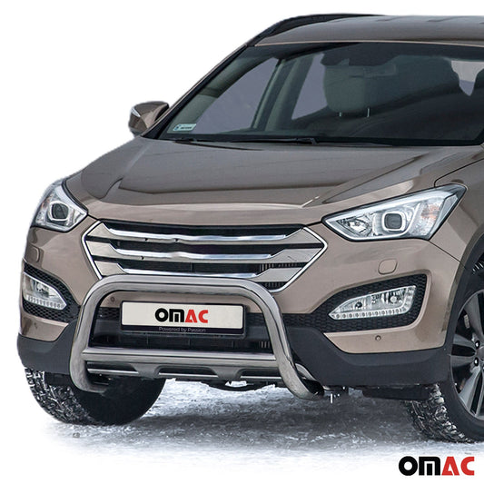 Frontbügel Schutz Frontschutzbügel für Hyundai Santa Fe 2012-2018 ABE Silber