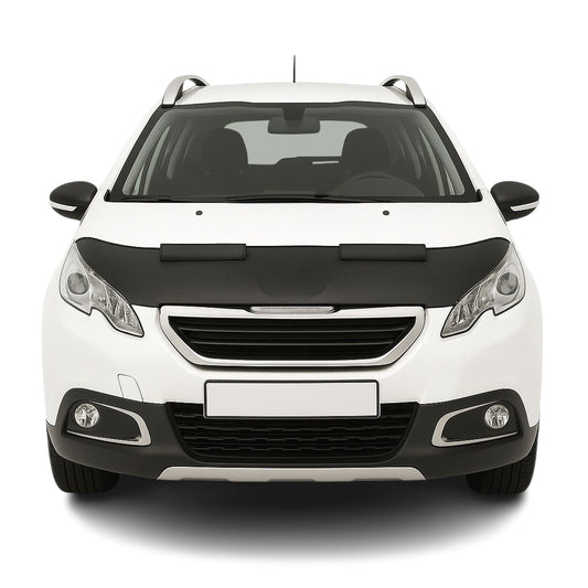 Haubenbra Steinschlagschutz Bonnet Bra für Peugeot 2008 2013-2017 Schwarz Halb