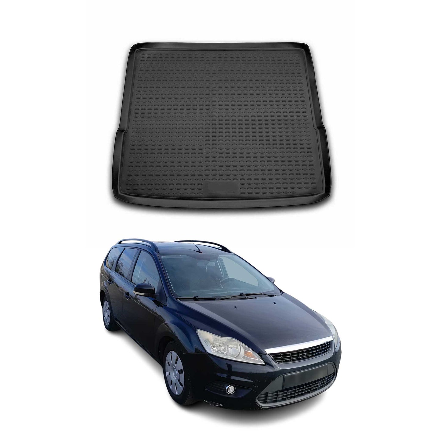 Covoraș portbagaj/tapițerie portbagaj pentru Ford Focus Turnier 2004-2010, cauciuc TPE