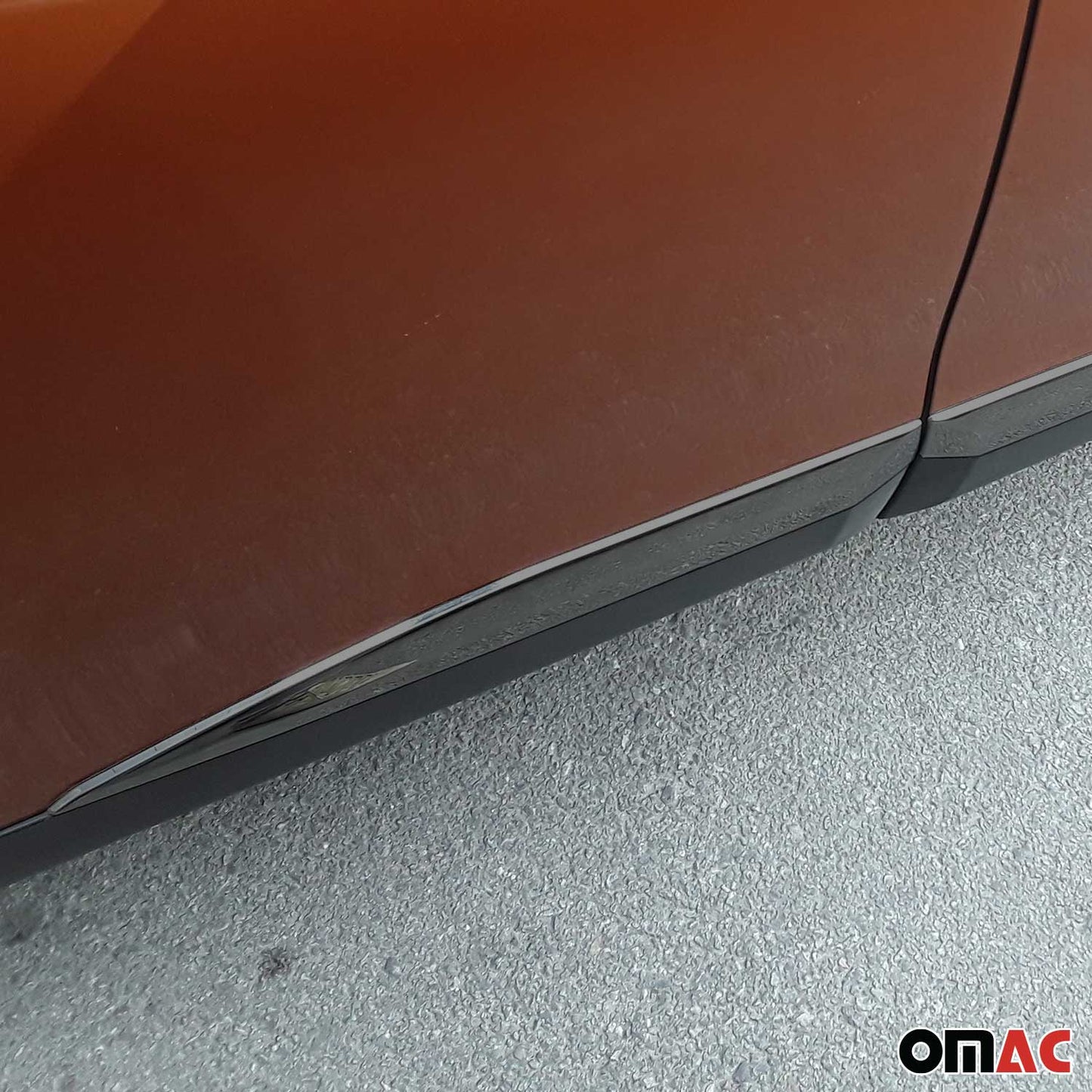 Seitentürleiste Türschutzleiste für Peugeot 2008 2019-2025 Chrom Stahl Dunkel 4x