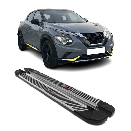 Praguri laterale Nissan Juke 2019-2025, aluminiu, negru