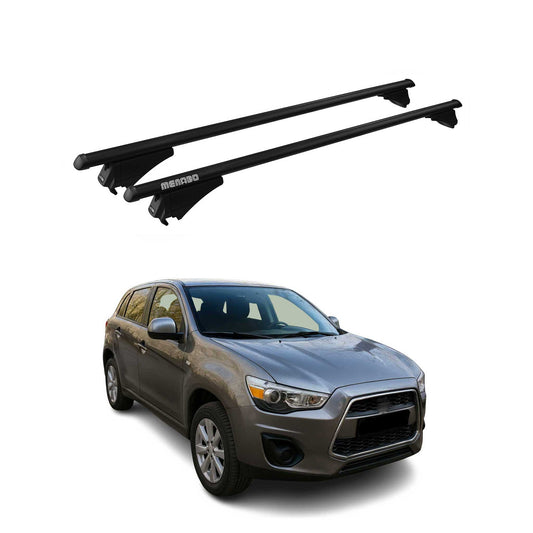 Menabo Dachträger für Mitsubishi Outlander Sport 2010-2015 75kg Alu Schwarz 2tlg