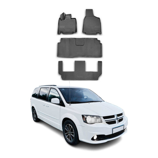2008-2020 Dodge Grand Caravan/Voyager OMAC Gummimatten Fußmatten TPE Schwarz 4x