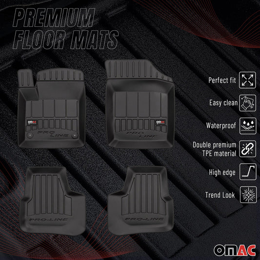 2011-2019 Seat Mii Fußmatten TPE Schwarz 4 tlg