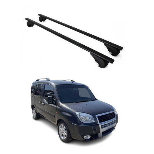 Dachträger Grundtäger für Fiat Doblo 2000-2010 75kg Metall Schwarz 2 tlg