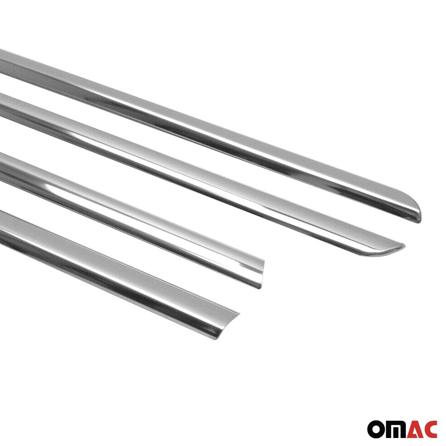 Benzi decorative pentru geamuri Renault Thalia 2008-2013, oțel inoxidabil cromat, 4 bucăți