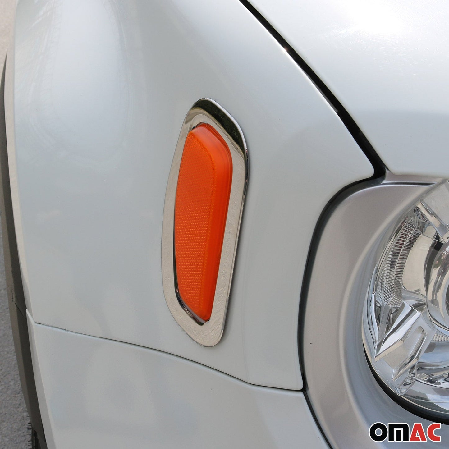 Ramă semnalizator, bezel semnalizare, semnalizator lateral pentru Jeep Renegade 2019-2024, oțel inoxidabil