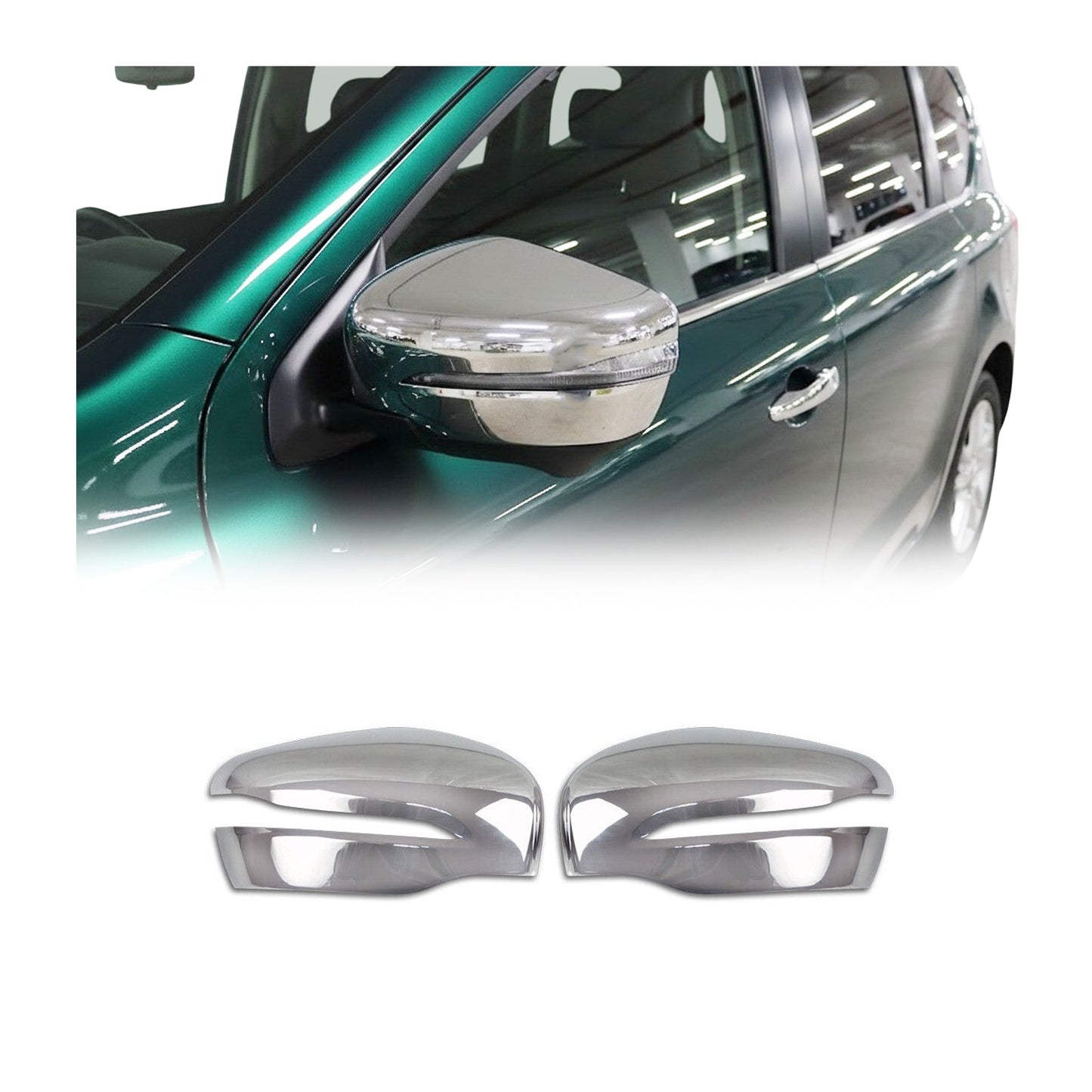 Capace oglinzi/acoperiri oglindă pentru Mercedes Clasa X 2017-2020, oțel inoxidabil, argintiu