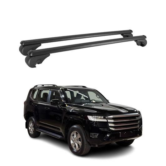 Portbagaj de plafon pentru Toyota Land Cruiser J250 2023-2025 75kg aluminiu negru 2x