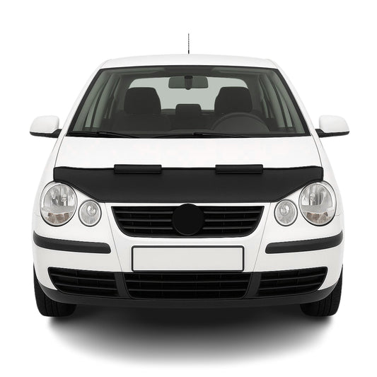 Haubenbra Steinschlagschutz Bonnet Bra für VW Polo 2002-2005 Schwarz Halb