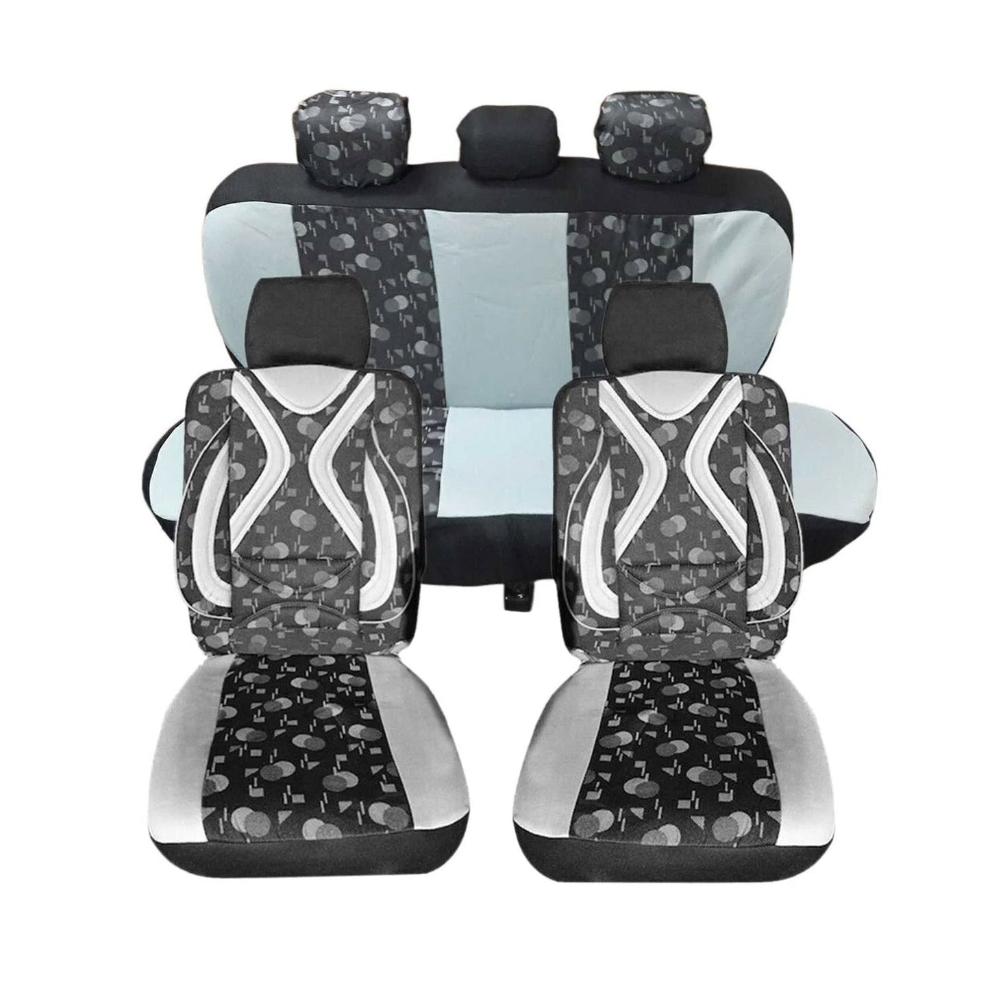 Schonbezüge Sitzbezüge für Renault Megan Clio Laguna Grau Vorne+Hinten 1+1+3