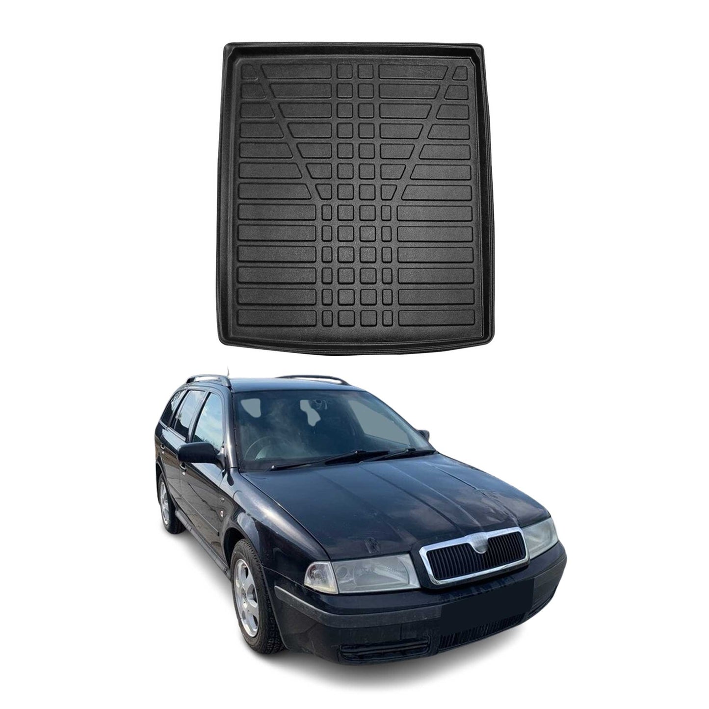 Kofferraumwanne Laderaumwanne für Skoda Octavia 2000-2004 Gummi TPE Schwarz