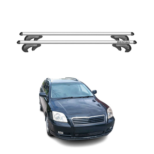Menabo Dachträger Grundtäger für Toyota Avensis Verso 1997-2003 90kg Alu Grau 2x