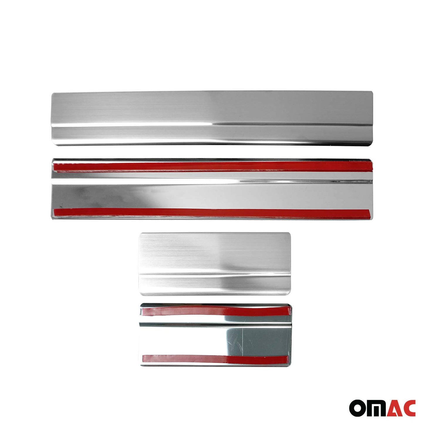 Ornamente prag uși pentru Ford Fiesta 2002-2009, oțel inoxidabil, argintiu, 4 bucăți