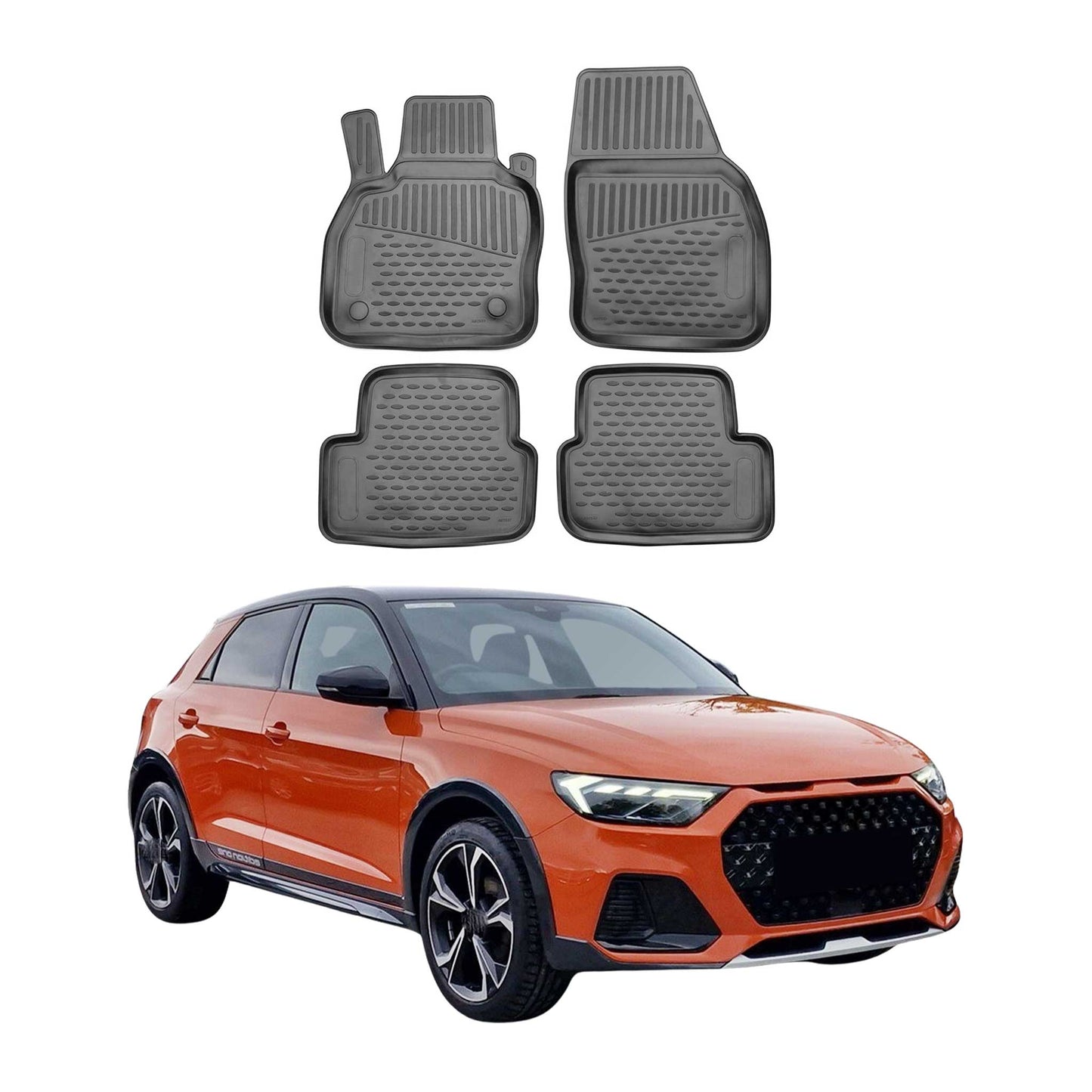 2018-2025 Audi A1 Sportback City Carver Allstreet Fußmatten Gummi Schwarz 4 tlg