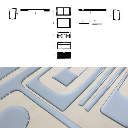Innenraum Dekor Cockpit für Peugeot 407 2004-2011 Aluminium Optik 11tlg