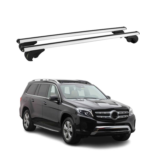 Dachträger Grundtäger für Mercedes GLS X166 2016-2019 75kg Alu Silber 2 tlg