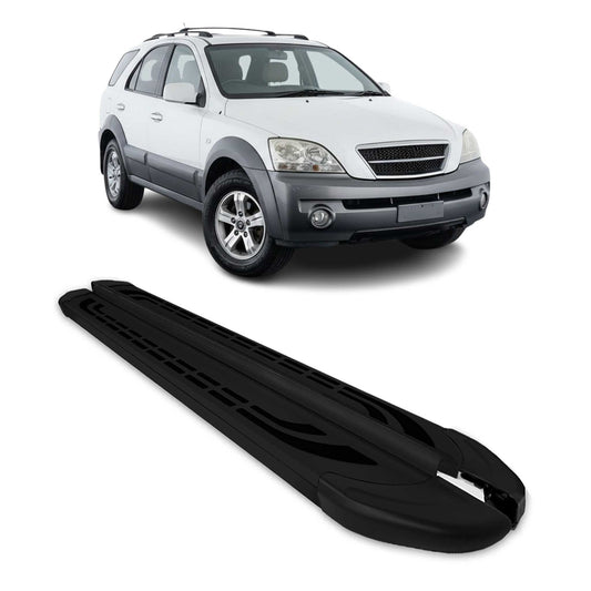 Praguri, praguri laterale, panouri laterale pentru Kia Sorento 2002-2009, aluminiu, negru