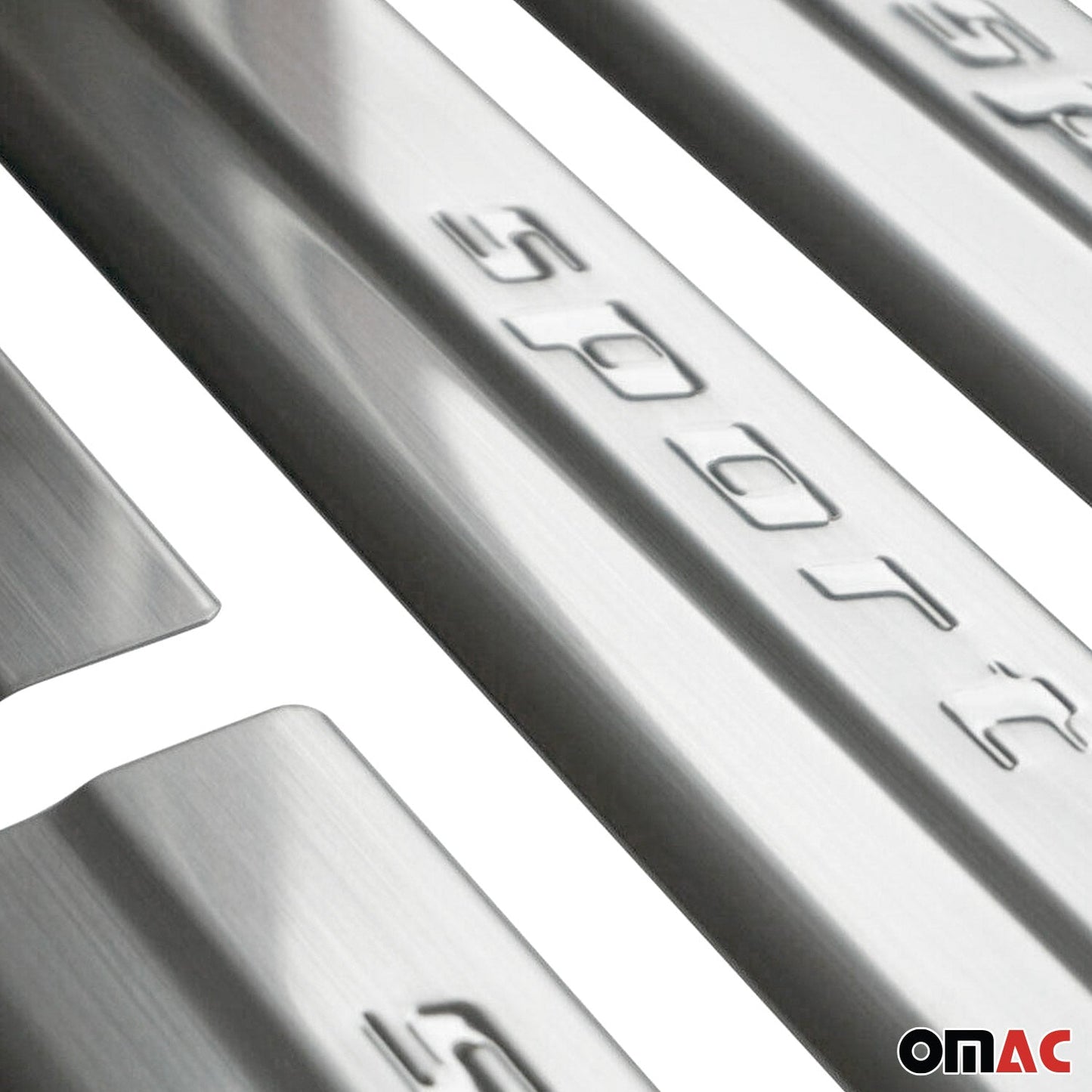 Ornamente prag uși pentru VW Tiguan 2007-2016, oțel inoxidabil, argintiu, set 4 piese