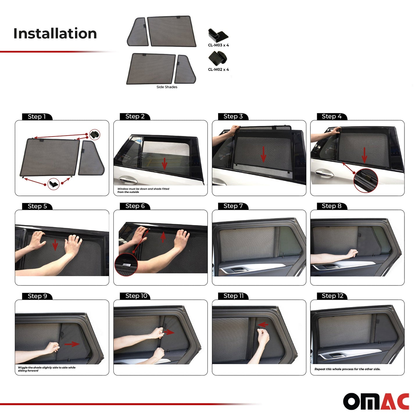 Sonnenschutz Seitenfenster für BMW 5er Touring G31 2017-2023 Heckscheibe 2tlg