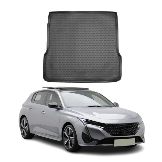 Kofferraummatte Kofferraumwanne für Peugeot 308 2022-2024 Gummi TPE Schwarz