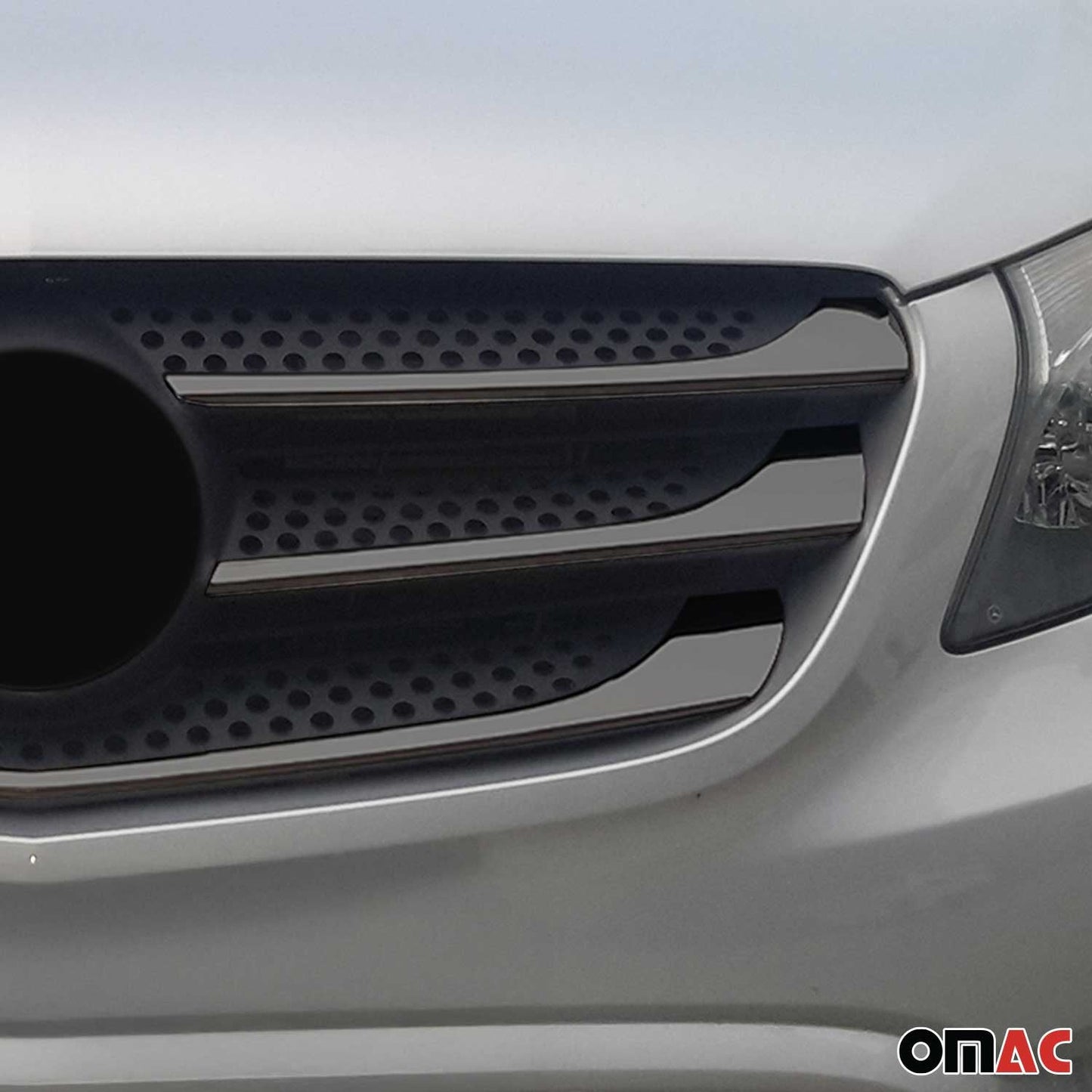 Kühlergrill Leiste Grillleisten für Mercedes Vito W447 2014-2019 Chrom Dunkel 5x