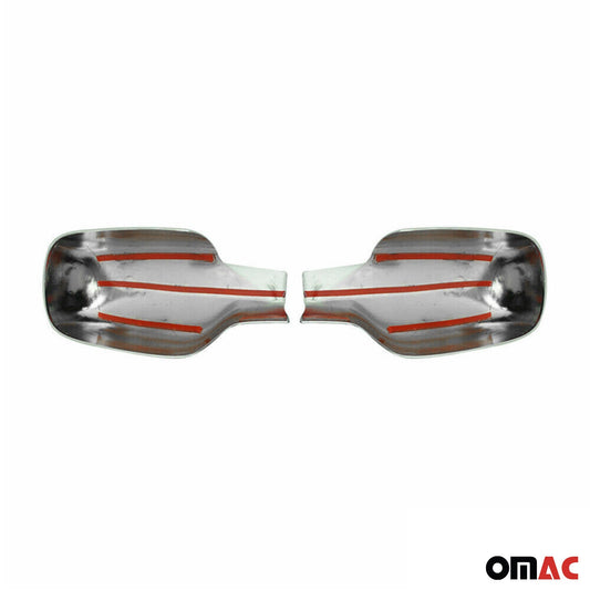Osłony lusterek do Renault Clio 2005-2013, stal nierdzewna, srebro, 2 sztuki
