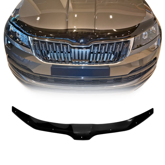 Motorhaube Deflektor Insekten Steinschlagschutz für Skoda Karoq 2017-2019 Dunkel