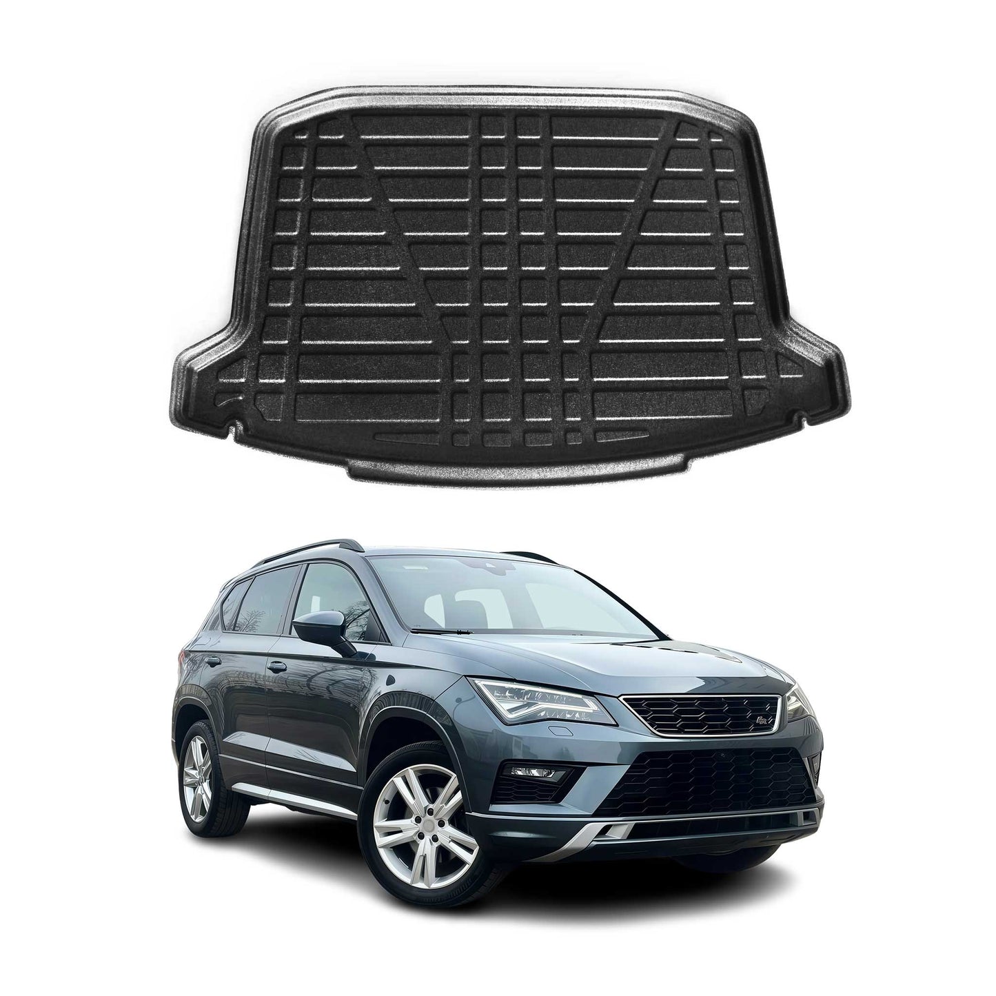 Protecție portbagaj/cargo pentru Seat Ateca 2016-2025, cauciuc TPE, negru
