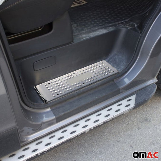 Protecții prag ușă pentru Nissan Primastar 2002-2016, oțel inoxidabil, argintiu, 3x