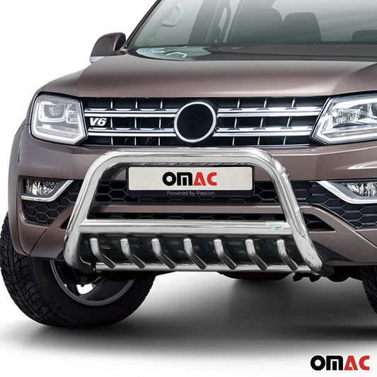 Bară de protecție față pentru VW Amarok 2016-2021 cu omologare ABE (omologare de tip germană) - argintiu