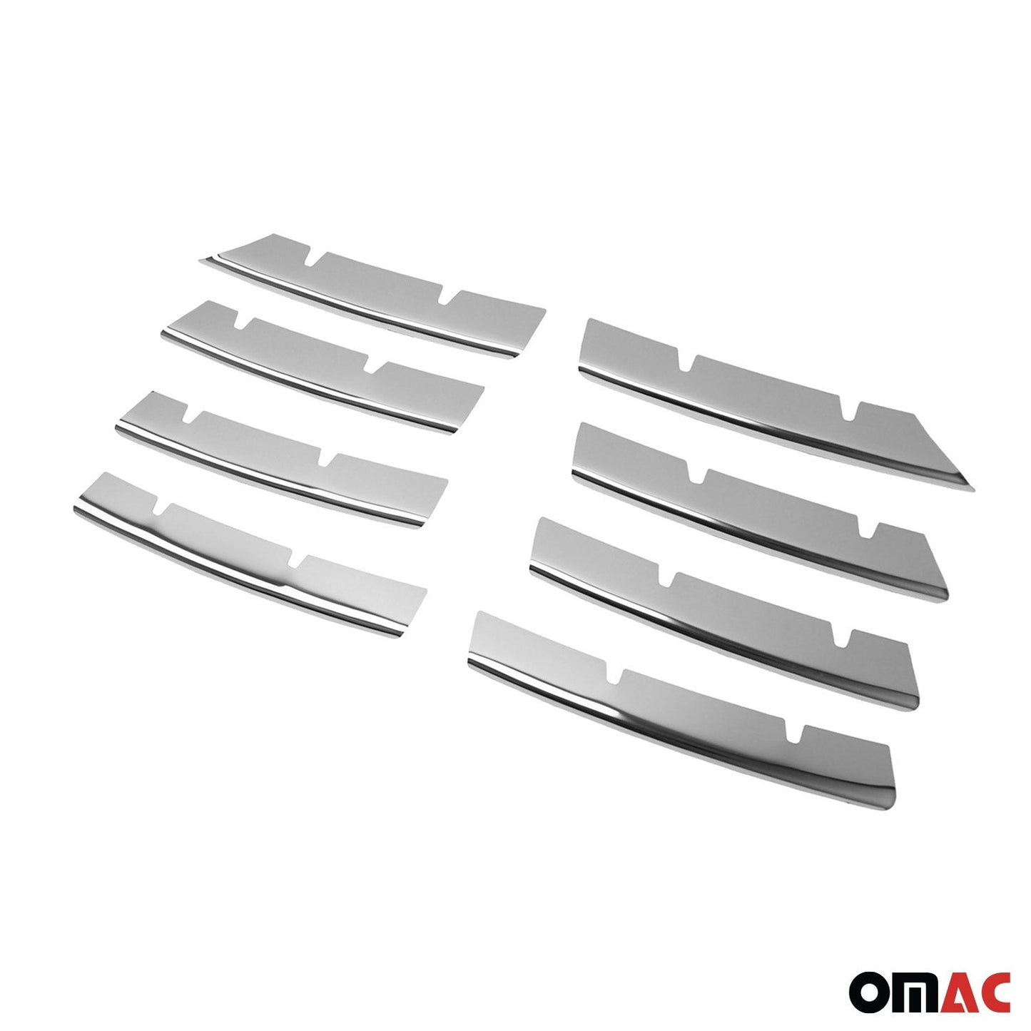 Benzi decorative grilă radiator pentru VW Passat 2005-2010, oțel inoxidabil, argintiu, 8 bucăți