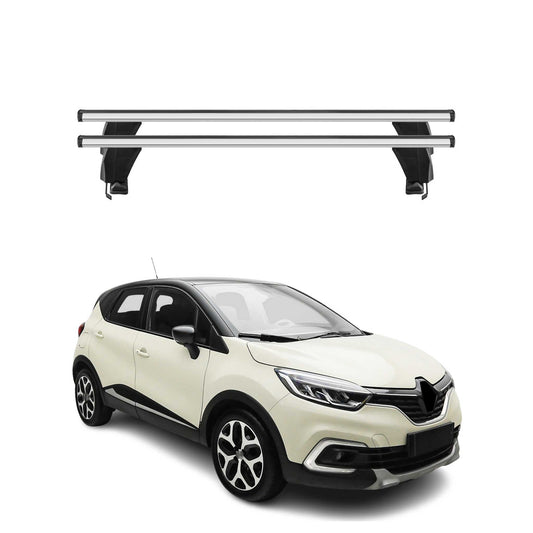 Menabo Dachträger Grundtäger für Renault Captur mk1 2017-2019 FL 50kg Alu Silber