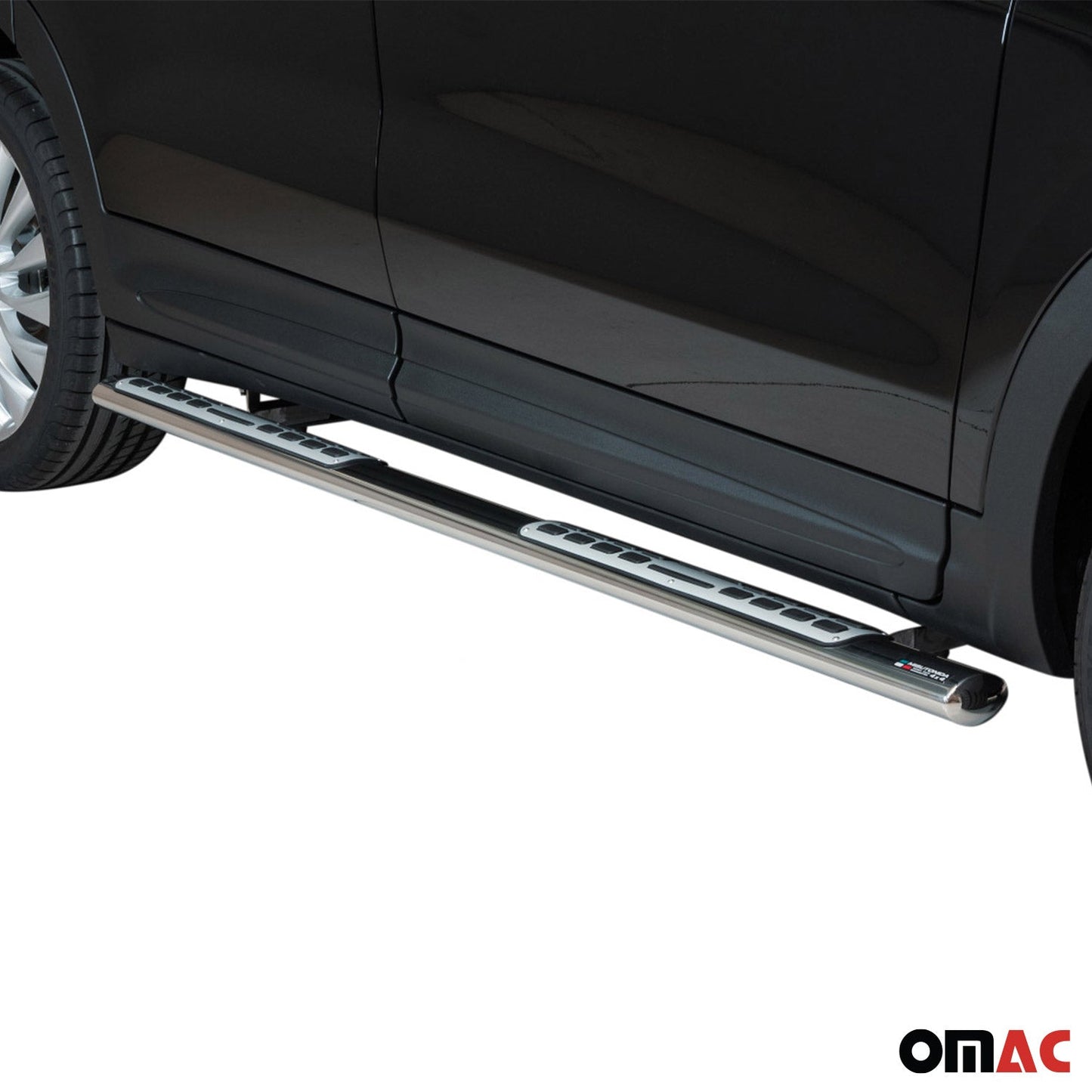 Praguri/praguri laterale din oțel inoxidabil pentru Fiat 500X 2014-2018, argintii